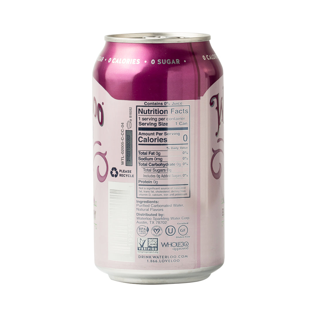 Waterloo Sparkling Water Black Cherry 355mL