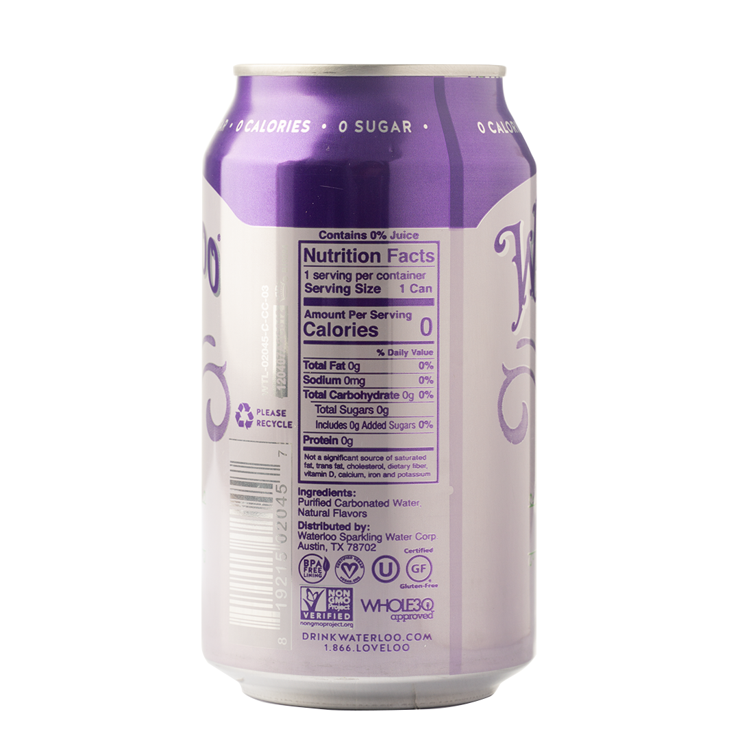 Waterloo Grape Sparkling Water 355ml
