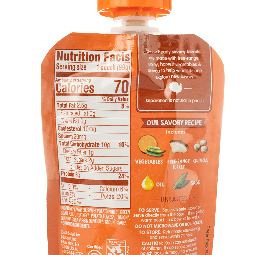 Happy Baby Organic Turkey, Vegetable & Quinoa Skillet Stage 3 99g