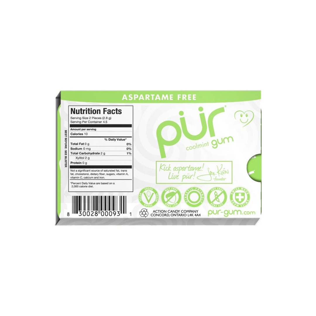 Pur Gum Coolmint 9 Chewing Gum Pieces