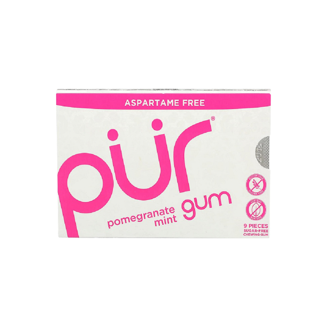 Pur Gum Pomegranate Mint 9 Chewing Gum Pieces