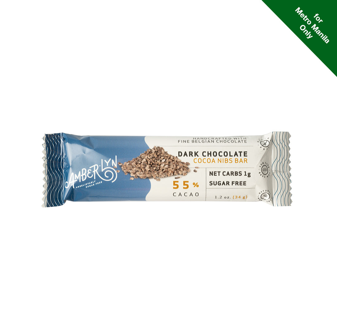 Amberlyn Dark Chocolate Cacao Nibs Bar 34g
