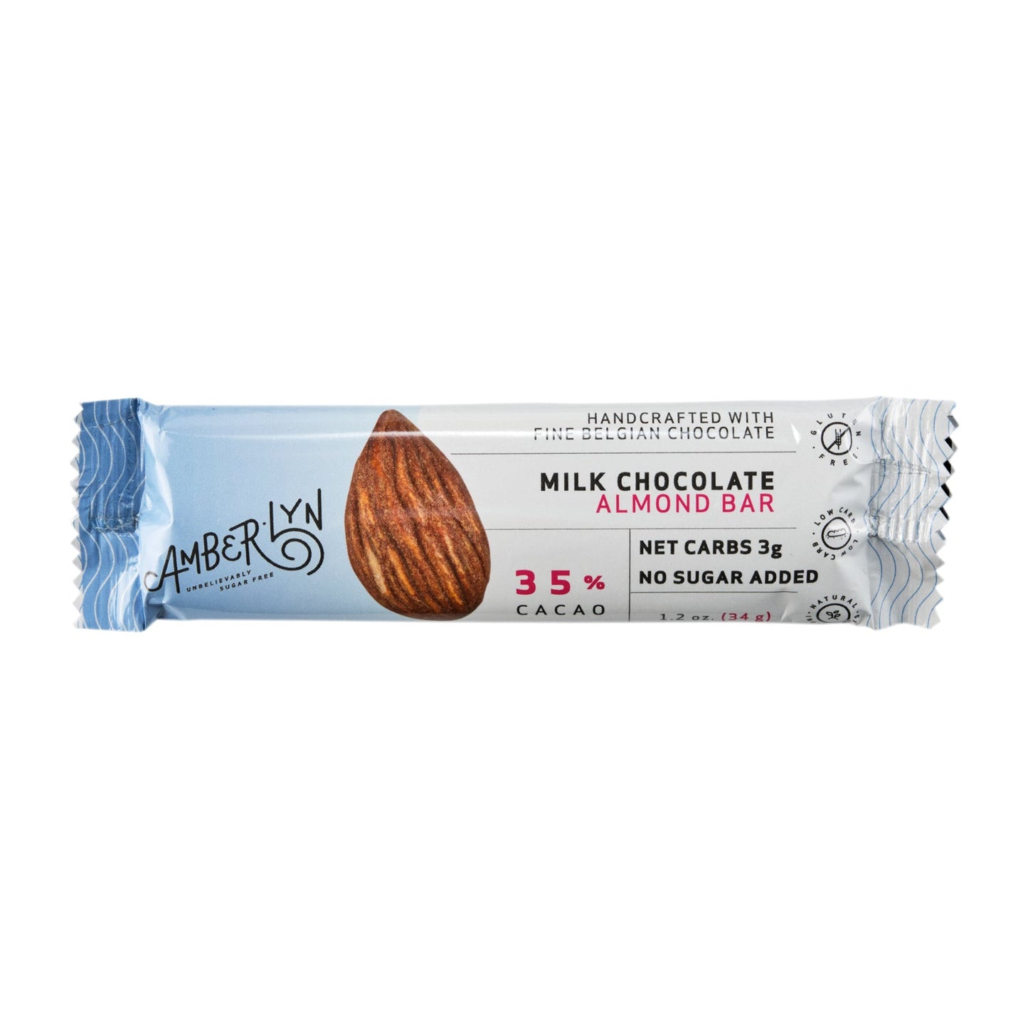 Amberlyn Milk Chocolate Almond Bar 34g