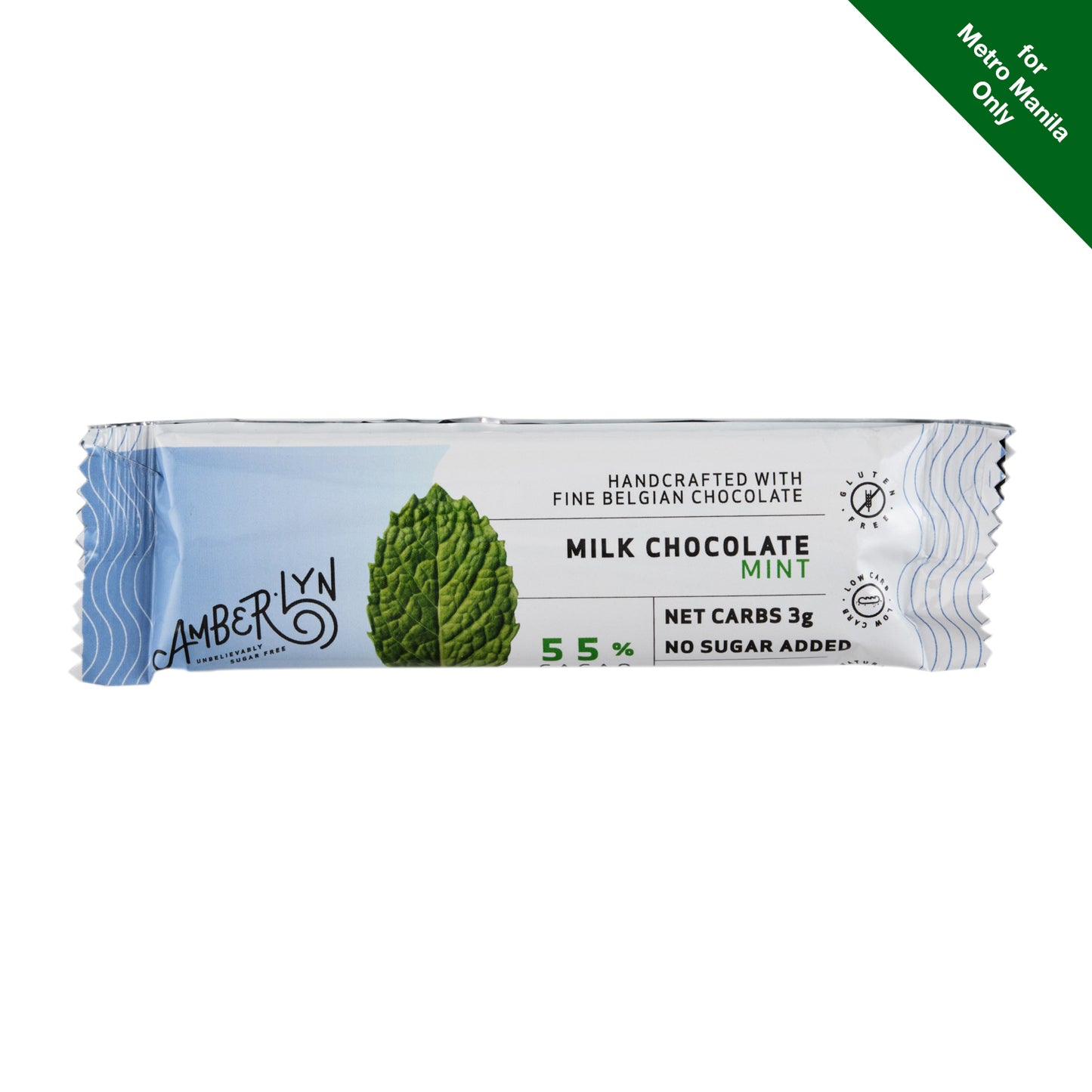 Amberlyn Milk Chocolate Mint Bar 34g