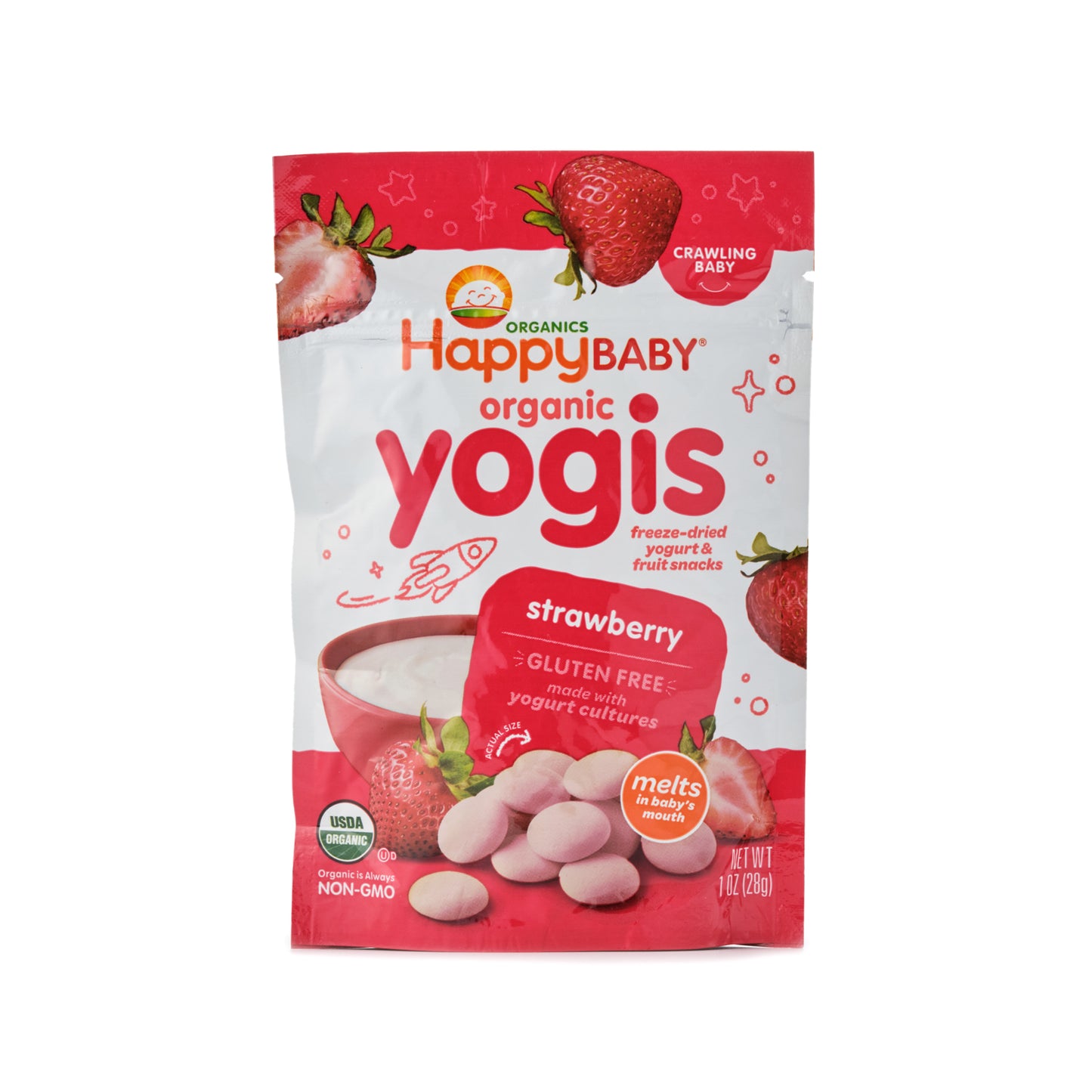 Happy Baby Organic Greek Yogis Strawberry 28g