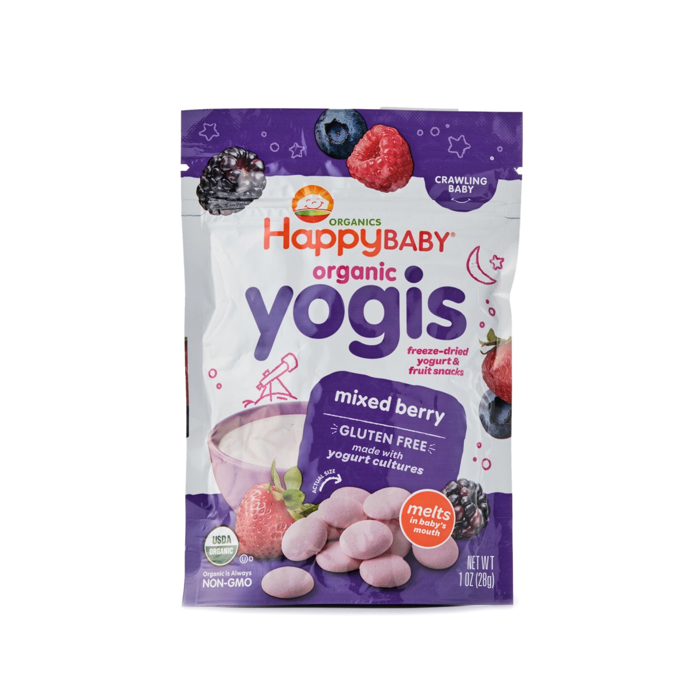 Happy Baby Organic Greek Yogis Mixed Berry 28g