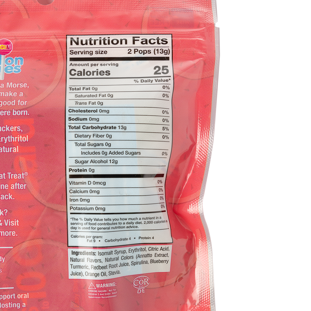 Zollipops Watermelon Clean Teeth Lollipops 3.1 oz