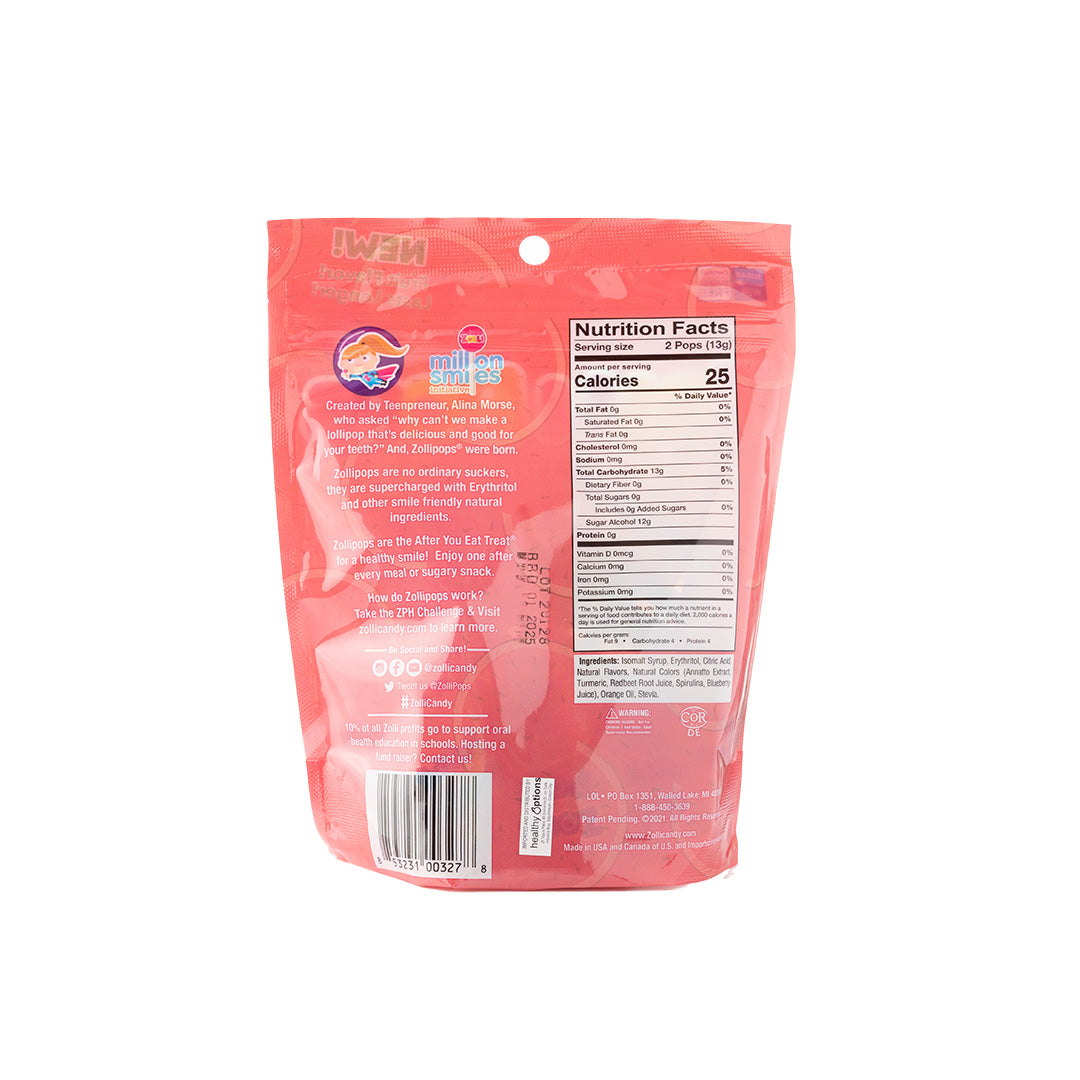 Zollipops Watermelon Clean Teeth Lollipops 3.1 oz