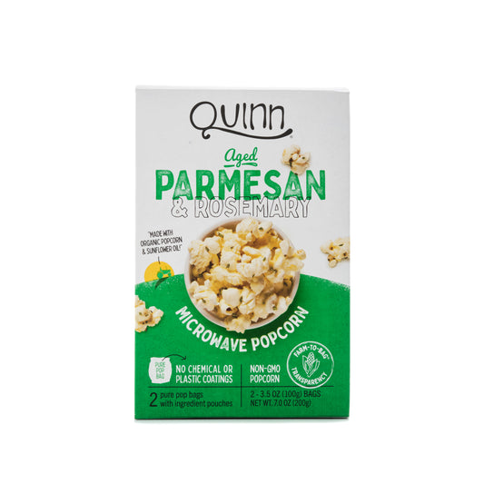 Quinn Aged Parmesan & Rosemary Microwave Popcorn 200g (2 x 100g bags)