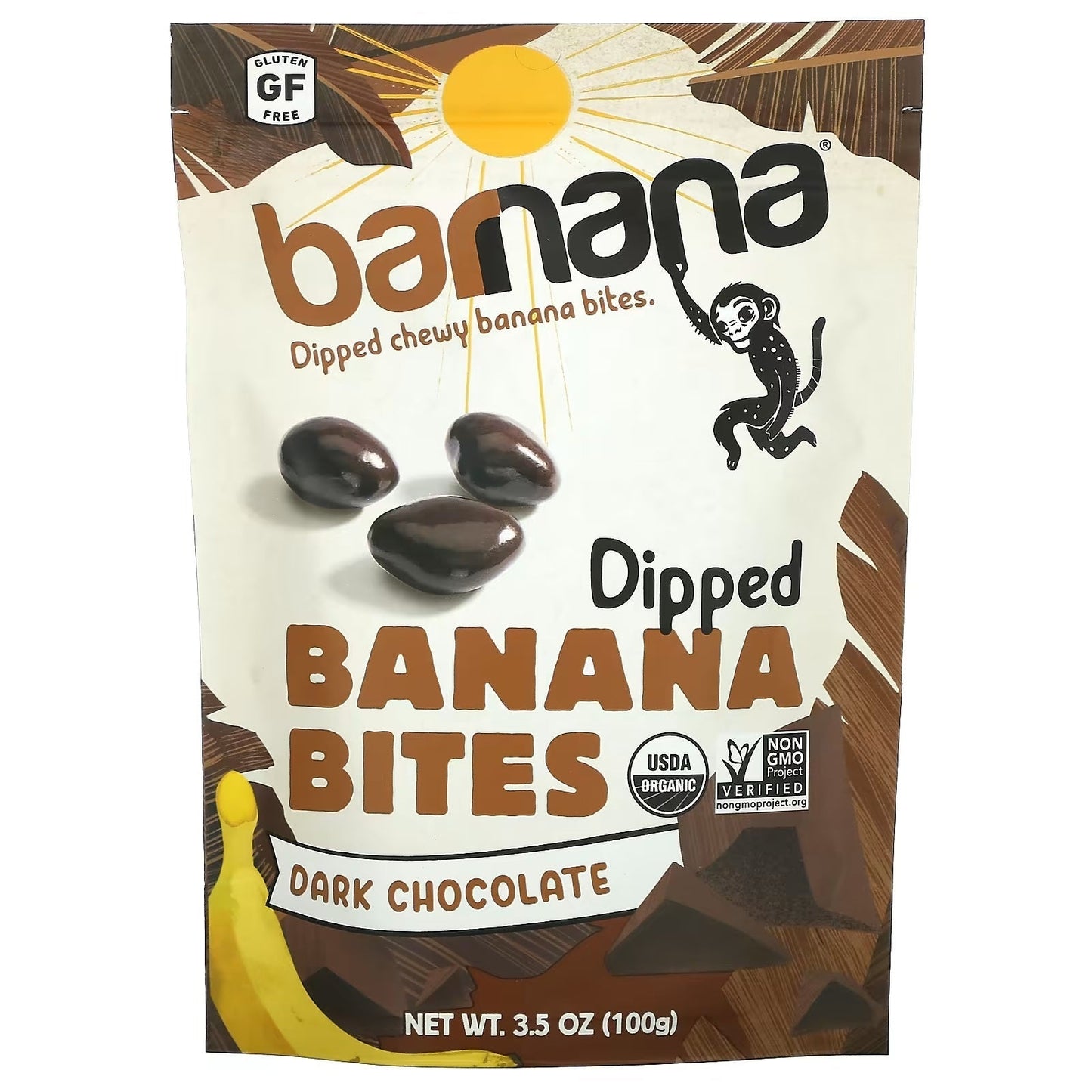 Barnana Organic Chewy Dark Chocolate Banana Bites 100g
