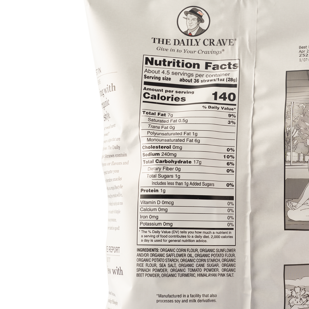 The Daily Crave Veggie Straws Himalayan Pink Salt 127.57g