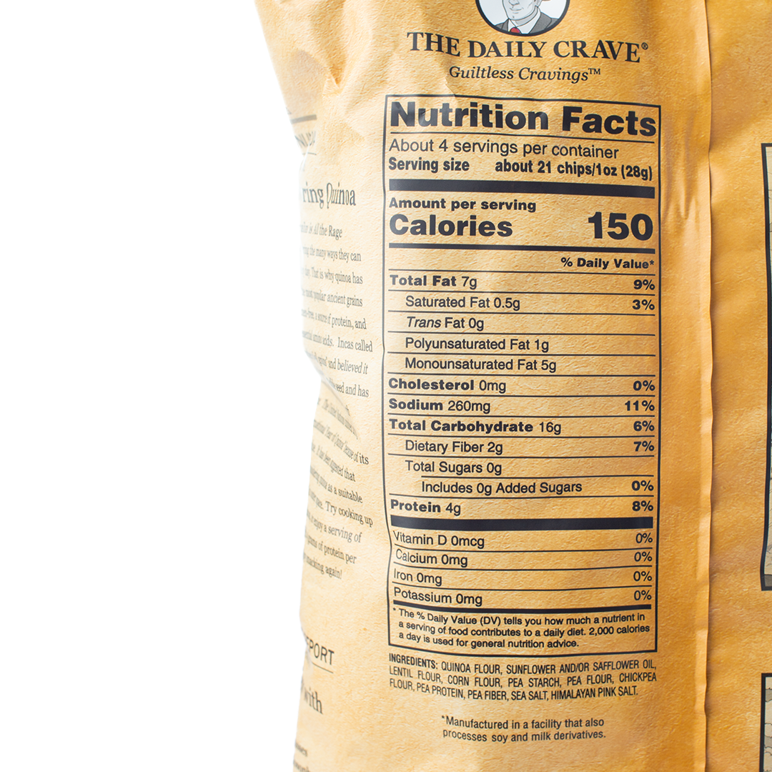 The Daily Crave Quinoa Chips Himalayan Pink Salt 120g