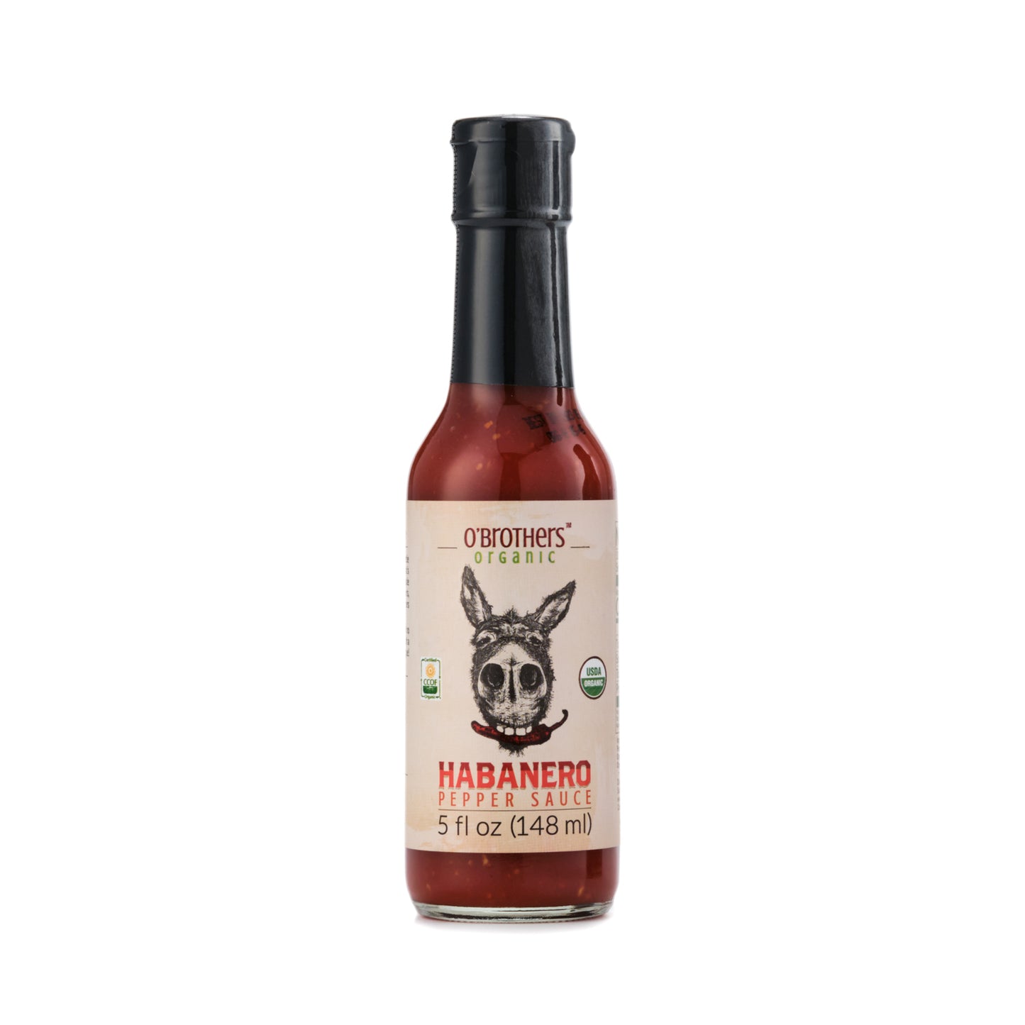 O'Brothers Organic Habanero Pepper Sauce 148mL