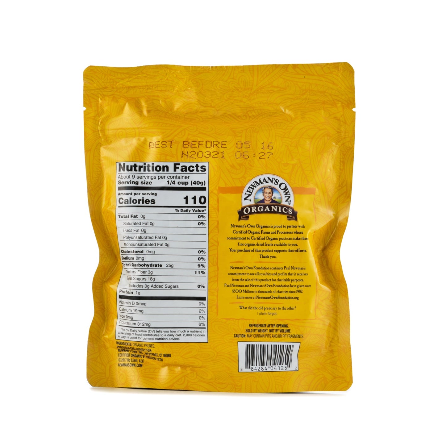 Newman's Own Organics Pitted Prunes 340g