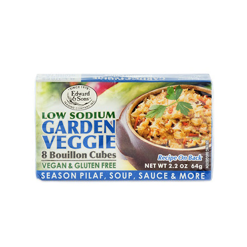 Edward & Sons Low Sodium Garden Veggie Bouillon Cubes 64g