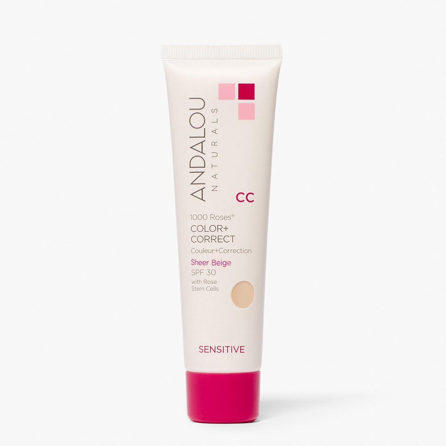 Andalou Naturals 1,000 Roses CC Color + Correct Sheer Beige SPF 30 58ml