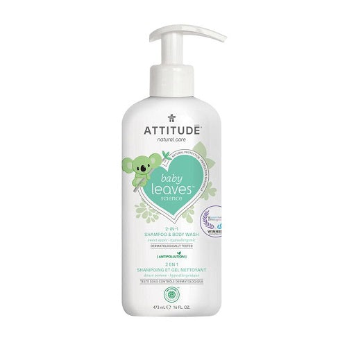 Attitude Baby Leaves 2-in-1 Shampoo & Body Wash Sweet Apple 473ml