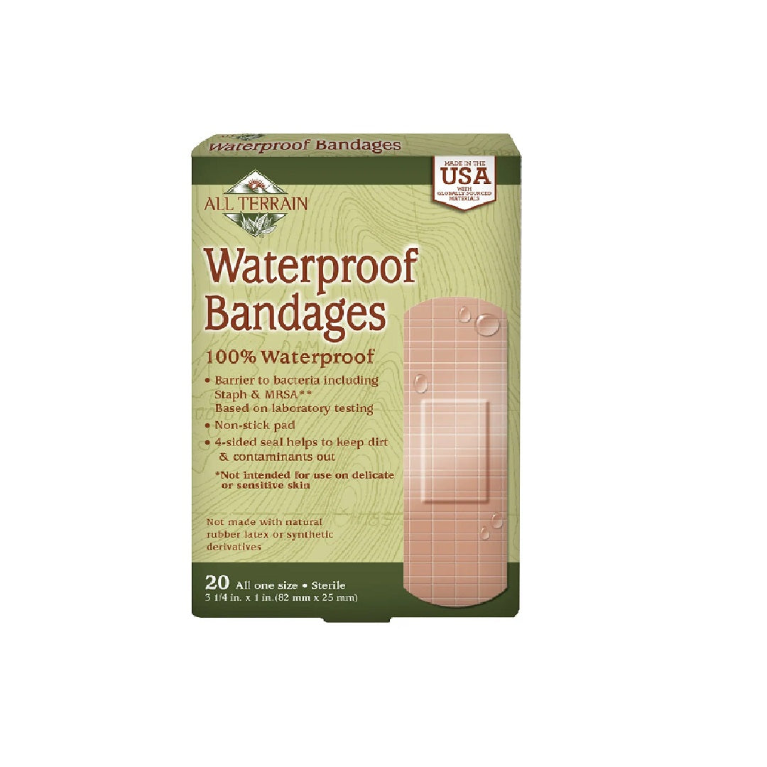 All Terrain Waterproof Strong Strip Bandages 20count