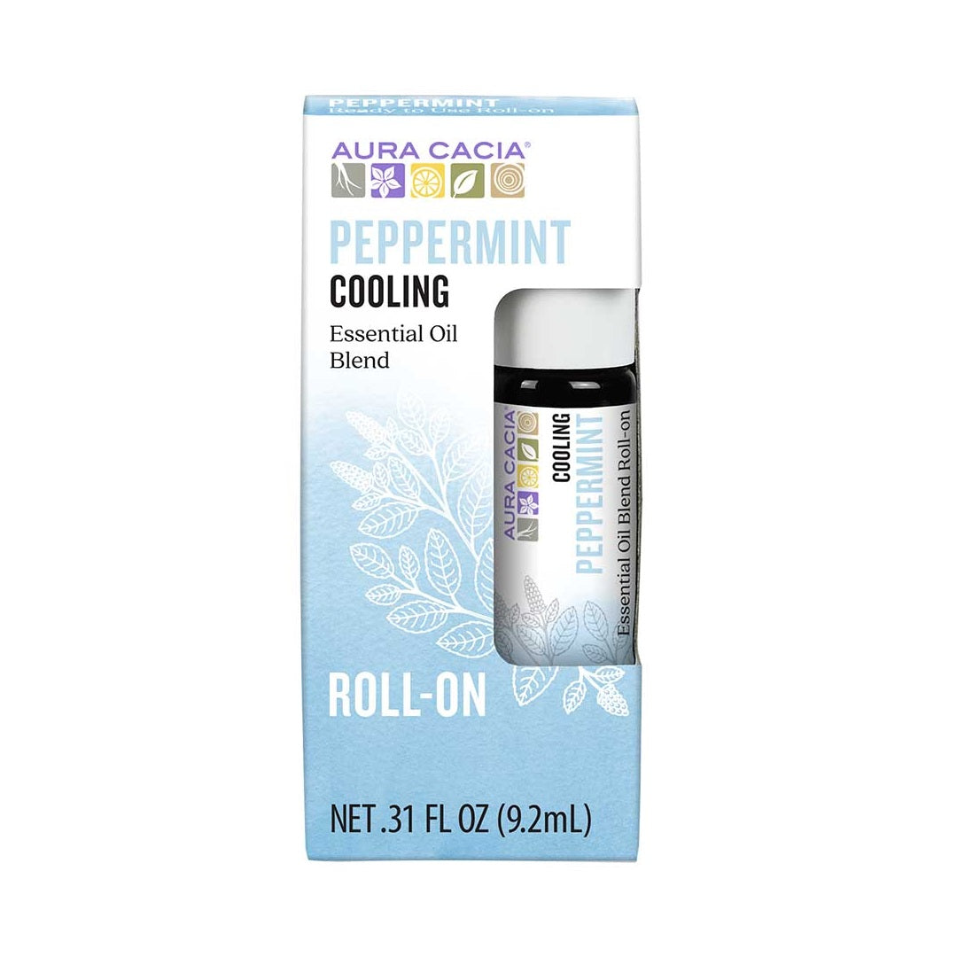 Aura Cacia Peppermint Essential Oil Blend Roll-on 9.2ml