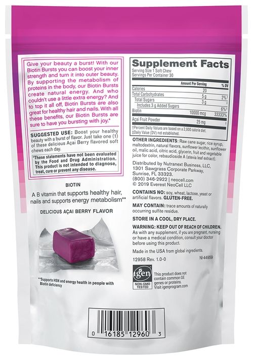 Neocell Biotin Bursts 30 Soft Chews