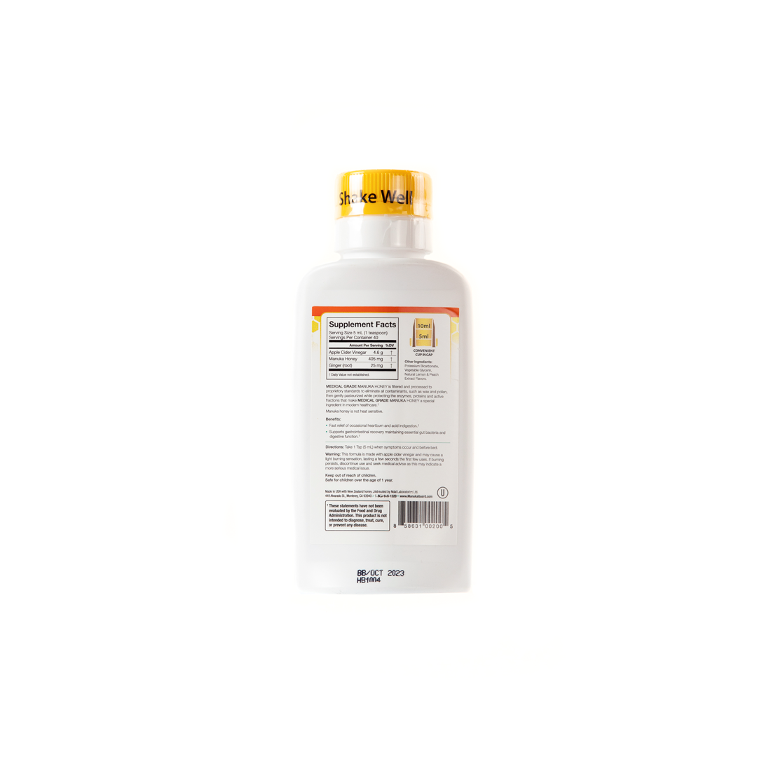 Manuka Guard Manuka Honey Heartburn Lemon Peach Flavor 200ml