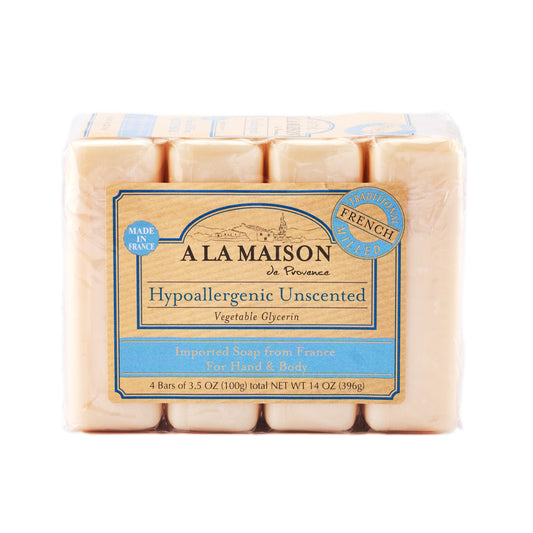 A La Maison Hypoallergenic Unscented Bar Soap 396g