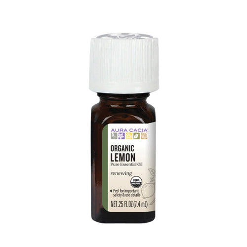 Aura Cacia Organic Lemon Pure Essential Oil 7.4ml