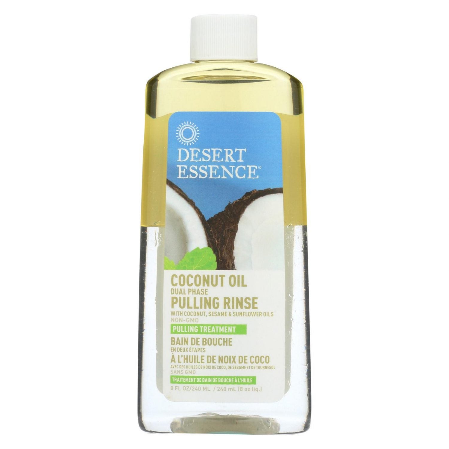 Desert Essence Coconut Oil Dual Phase Pulling Rinse 240ml