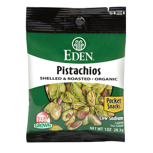 Eden Shelled & Roasted Pistachios 28g