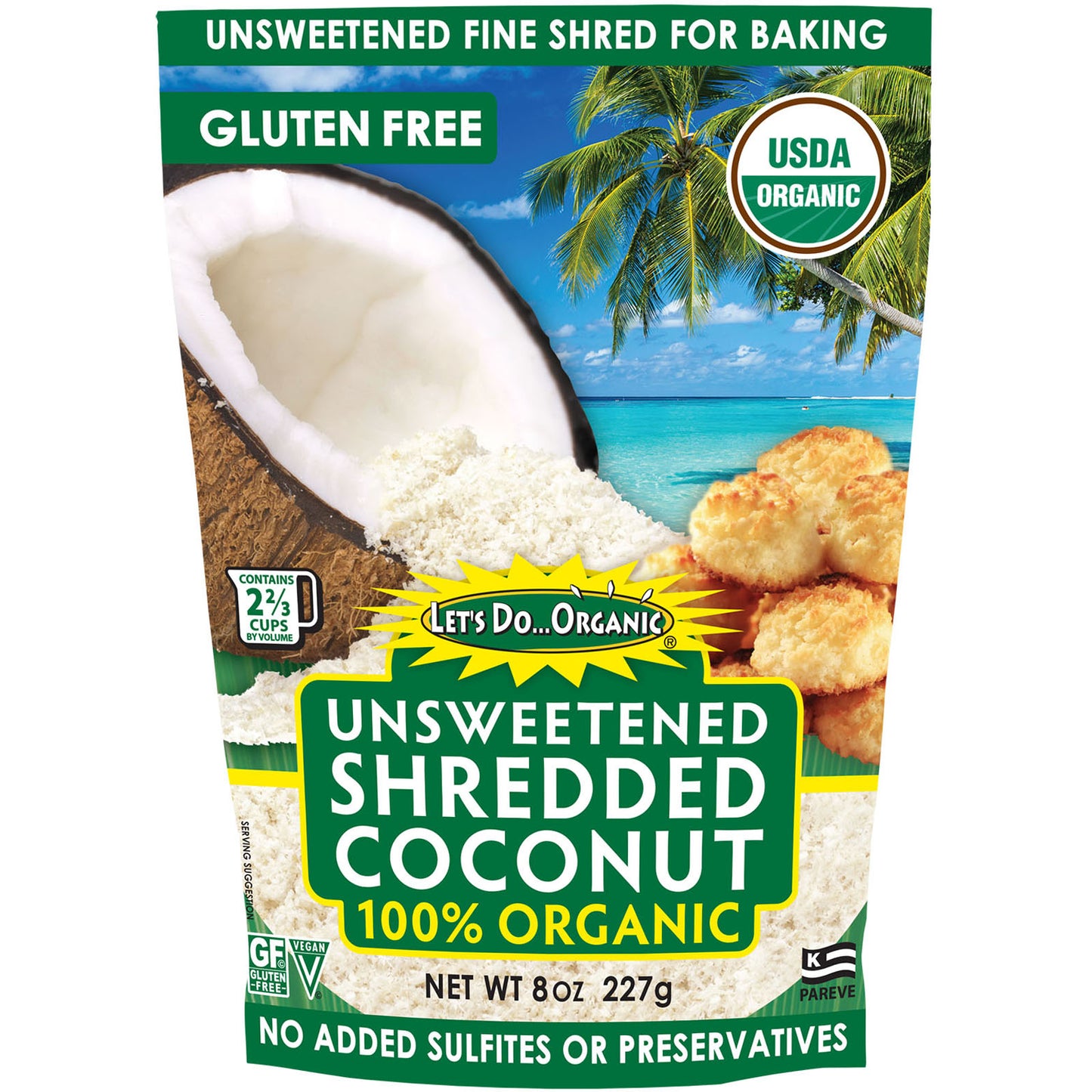 Let's Do Organic Unsweetened Shredded Coconut 227g