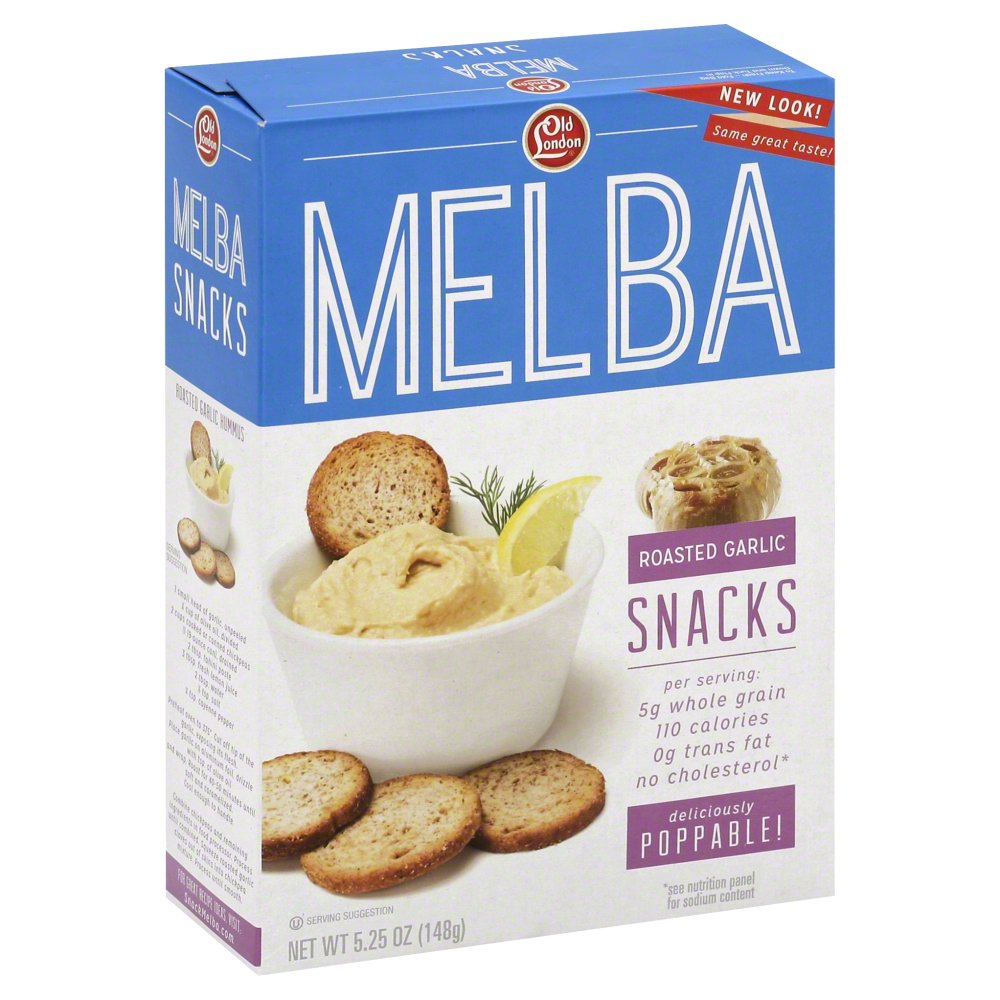 Old London Melba Roasted Garlic Snacks 148g