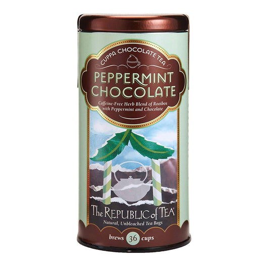 Republic Of Tea Peppermint Cuppa Chocolate 36 Tea Bags