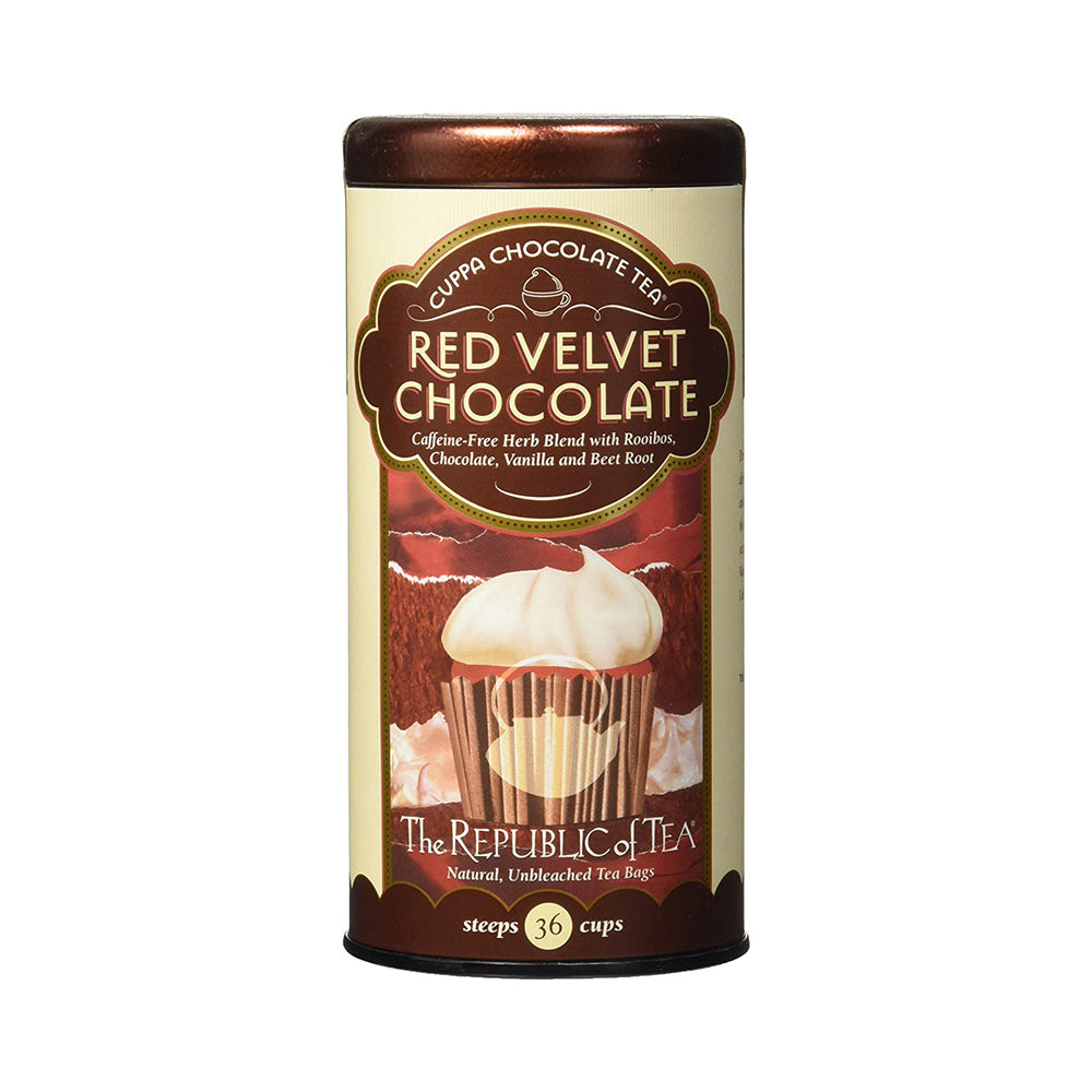 Republic Of Tea Red Velvet Cuppa Chocolate 36 Tea Bags