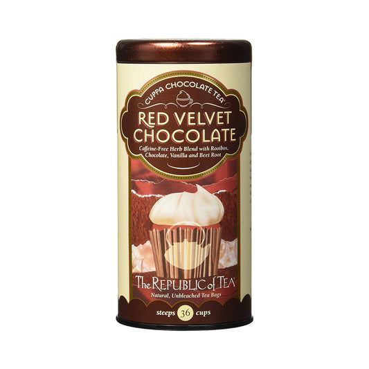Republic Of Tea Red Velvet Cuppa Chocolate 36 Tea Bags