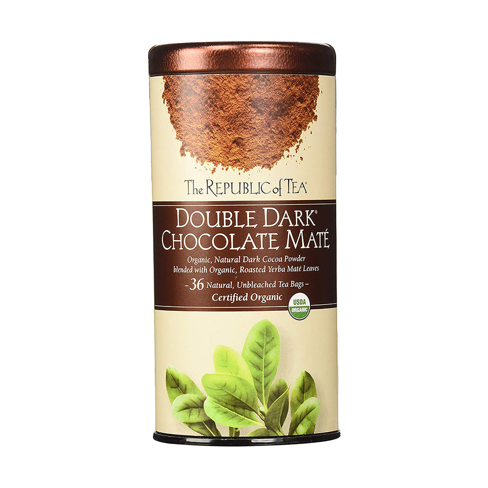 Republic Of Tea Double Dark Chocolate Mate 36 Tea Bags