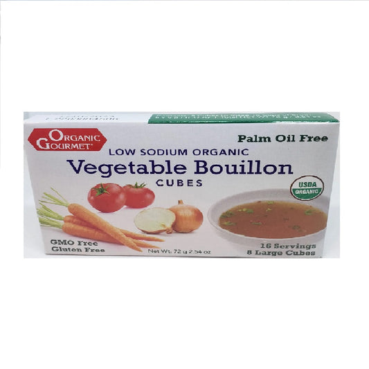 Organic Gourmet Low Sodium Vegetable Bouillon Cubes 72g
