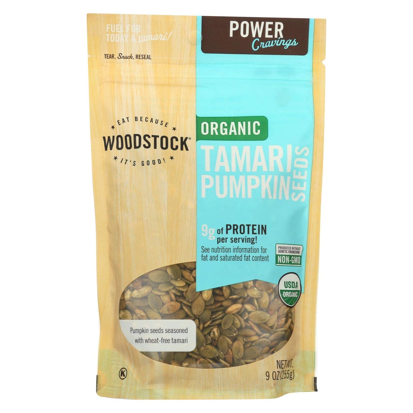 Woodstock Farms Organic Tamari Pumpkin Seeds 255g