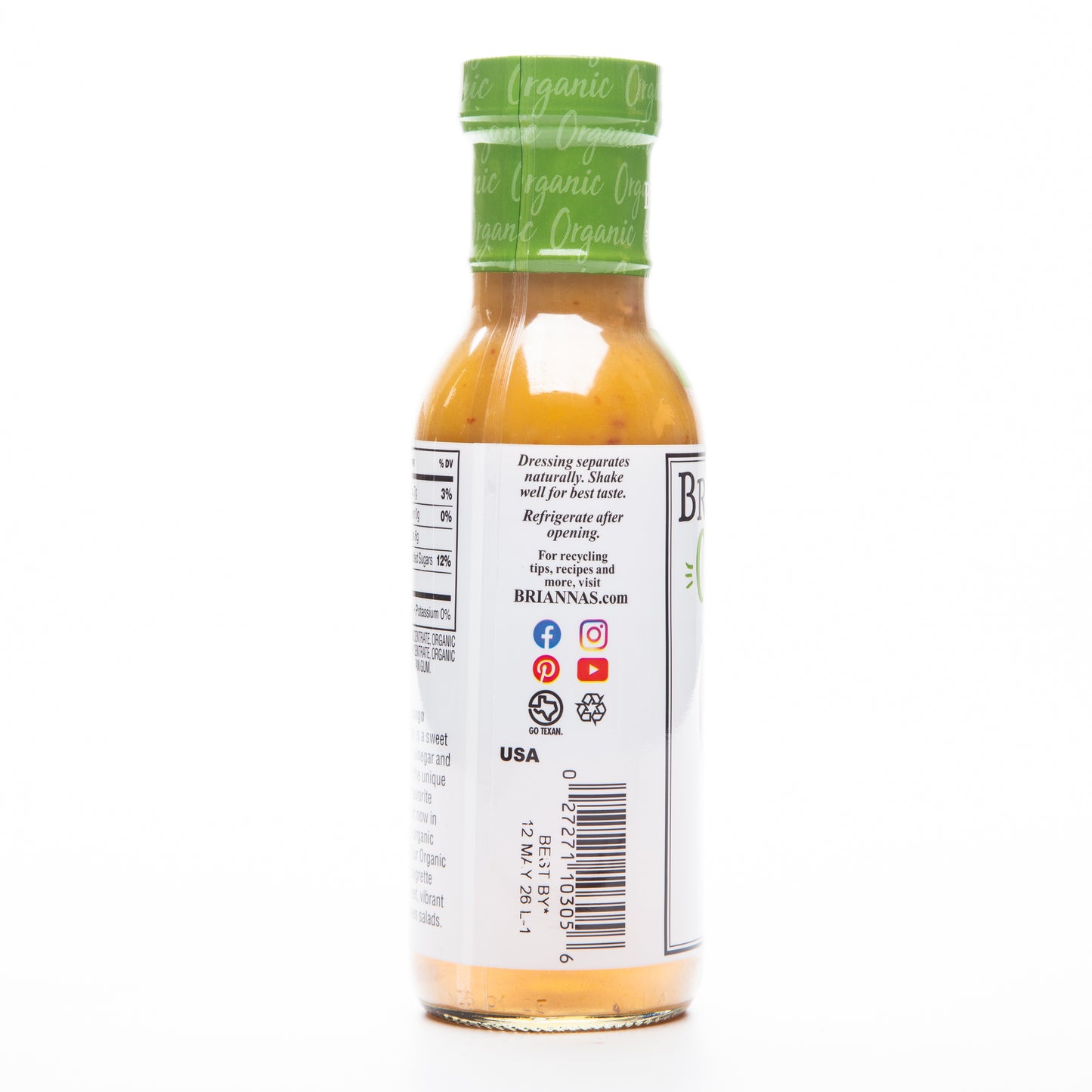 Brianna's Organic Mango Vinaigrette Dressing 296ml