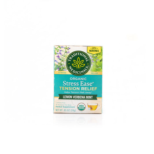 Traditional Medicinals Organic Stress Ease Lemon Verbena Mint 16 Tea Bags