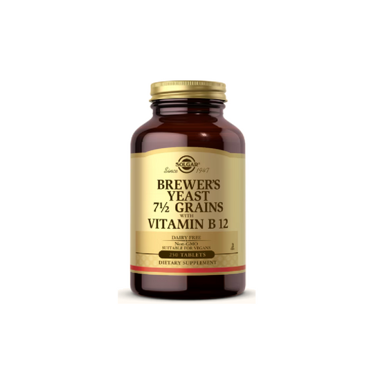 Solgar Brewer's Yeast 7 1/2 Grains with Vitamin B12 250 Tablets