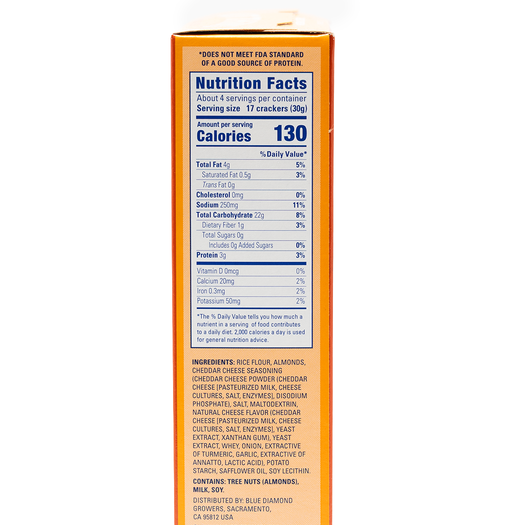 Blue Diamond Cheddar Cheese Nut Thins 120.5g