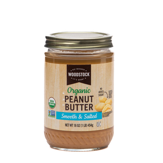 Woodstock Farms Organic Smooth Peanut Butter 454g