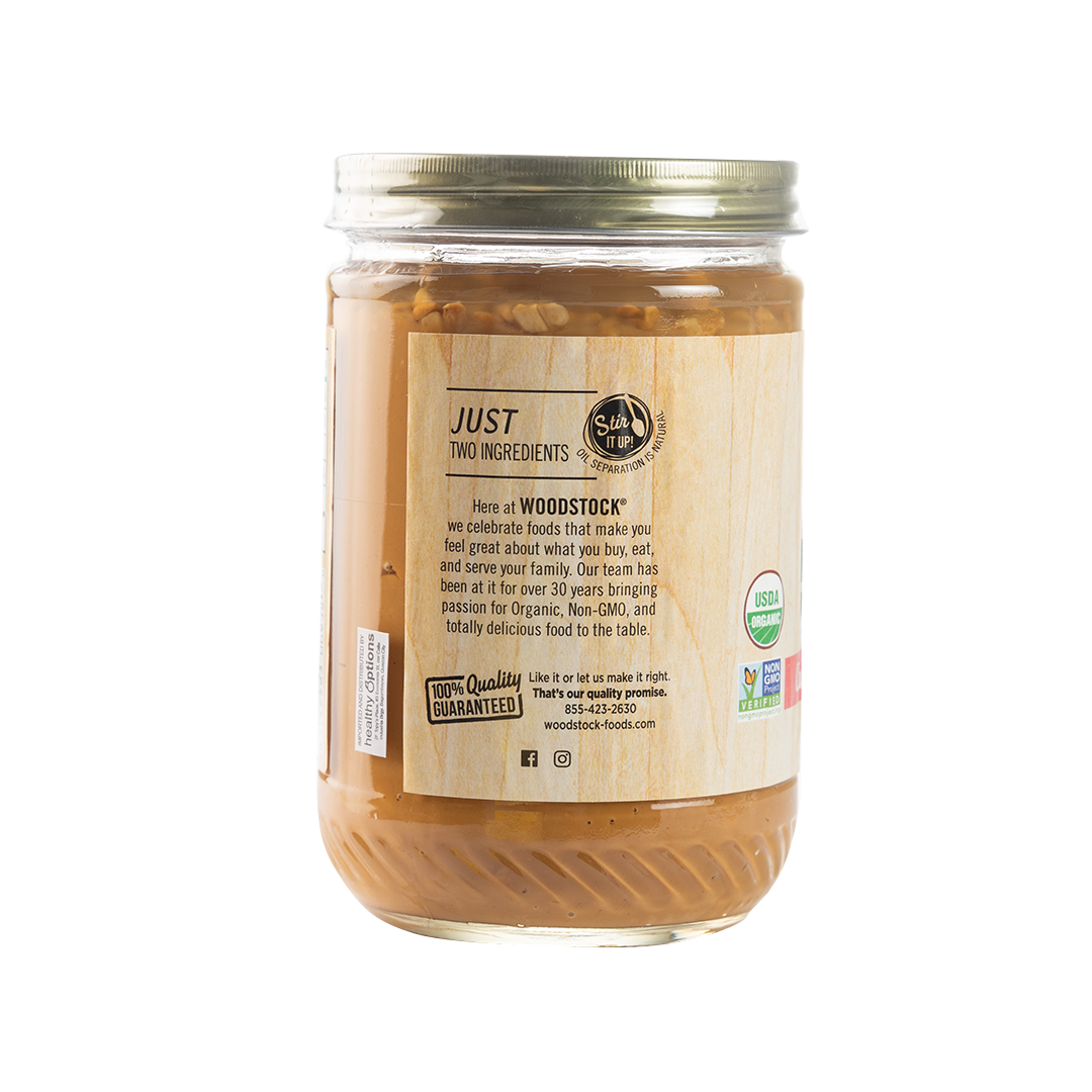 Woodstock Farms Organic Crunchy Peanut Butter 454g