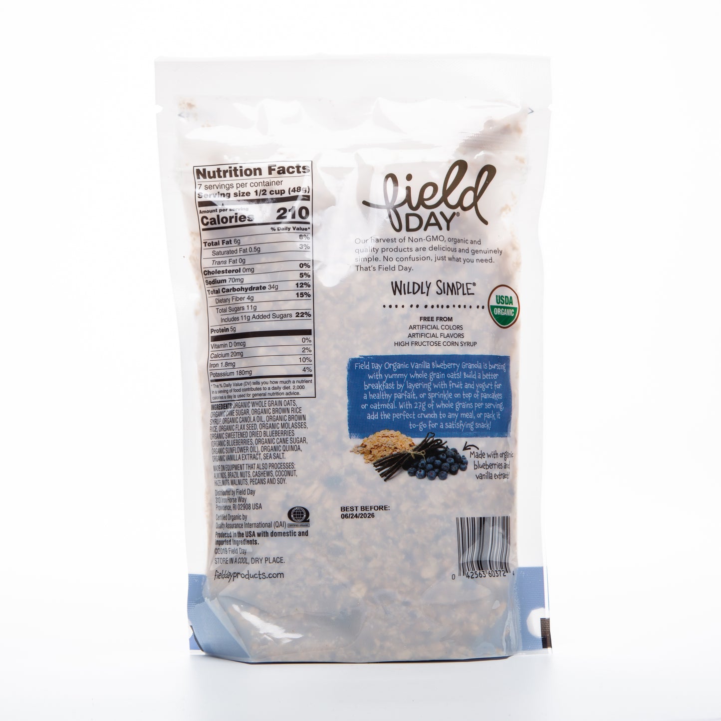 Field Day Organic Vanilla Blueberry Granola 340g