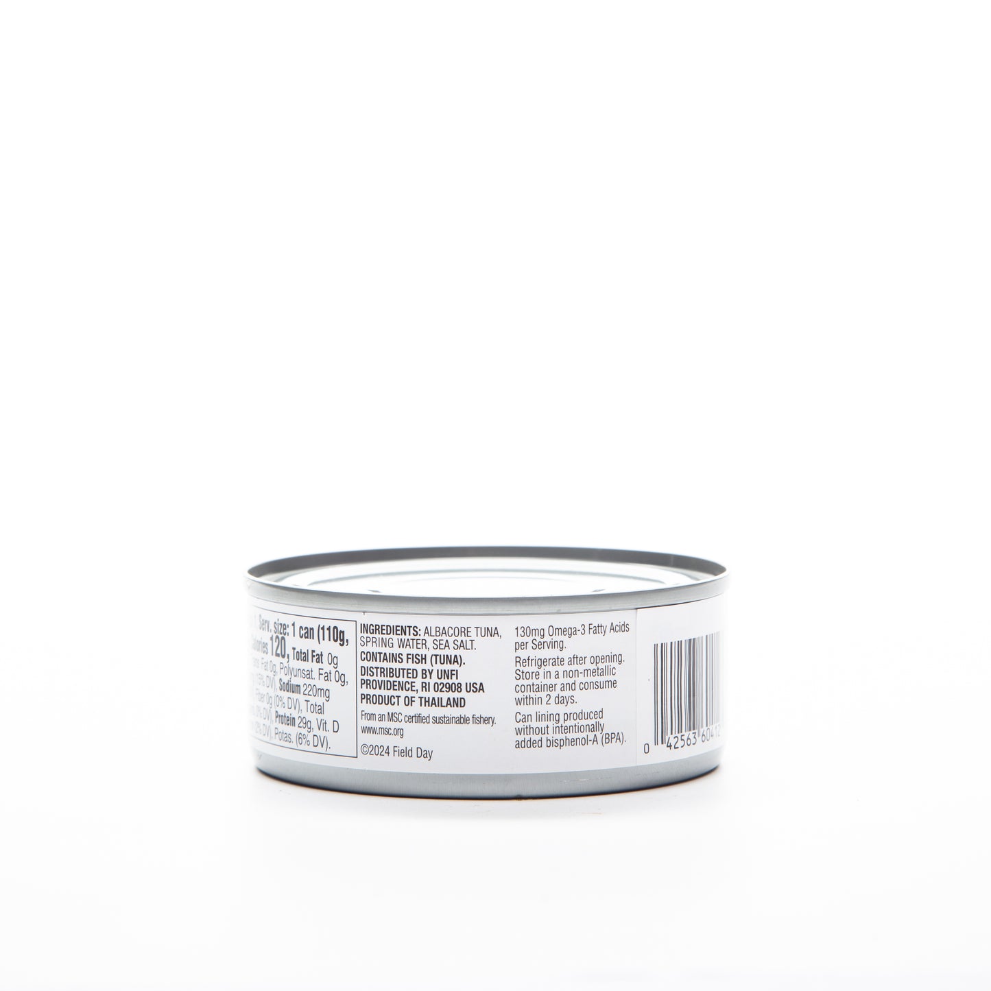 Field Day Wild Caught Chunk White Albacore Tuna 142g