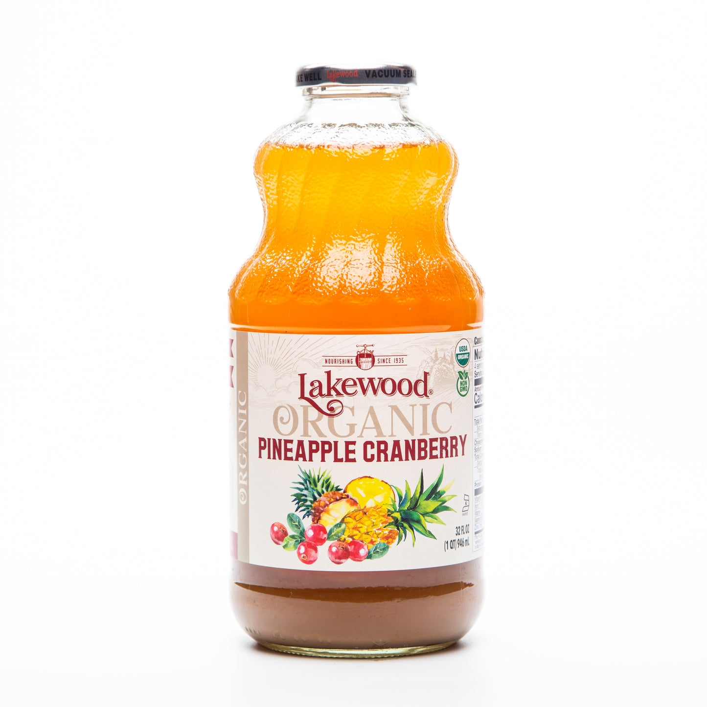 Lakewood Organic Pineapple Cranberry Juice 946ml