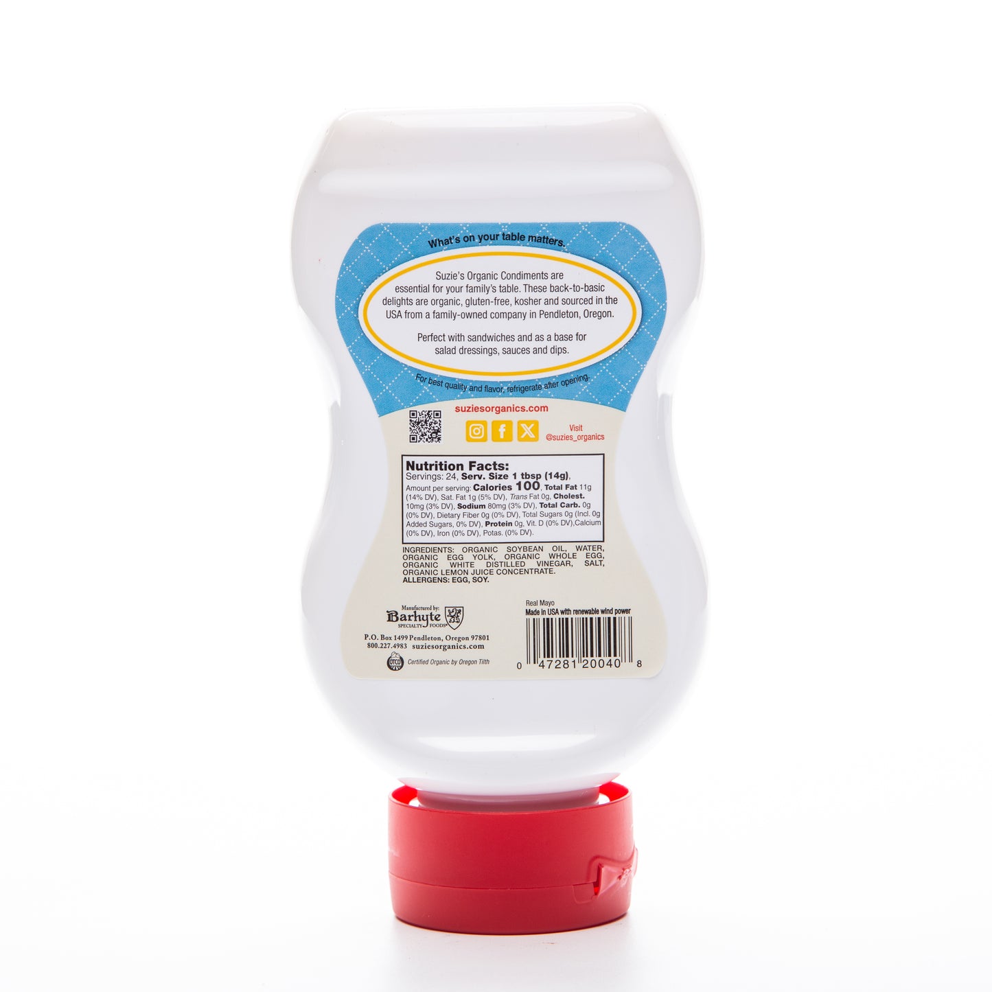 Suzie's Real Organic Mayo 355ml