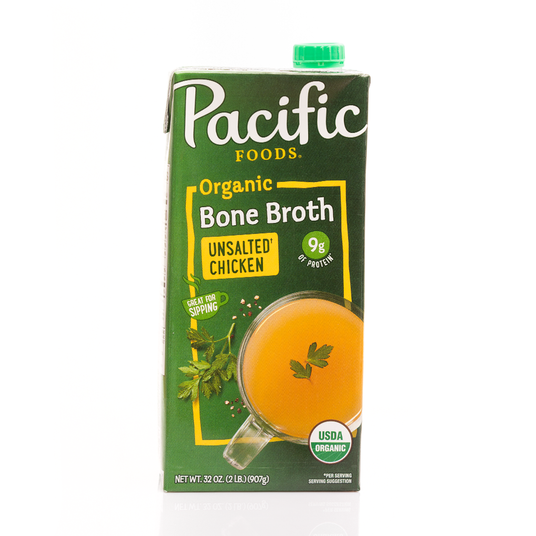 Pacific Foods Organic Bone Broth Chicken Unsalted 946mL