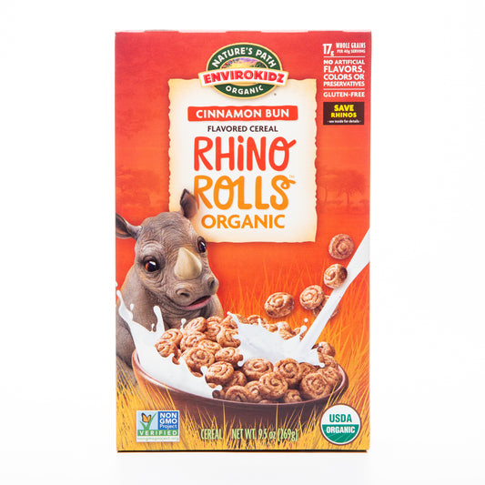 Nature's Path Envirokidz Organic Cinnamon Bun Rhino Rolls Cereal 269g