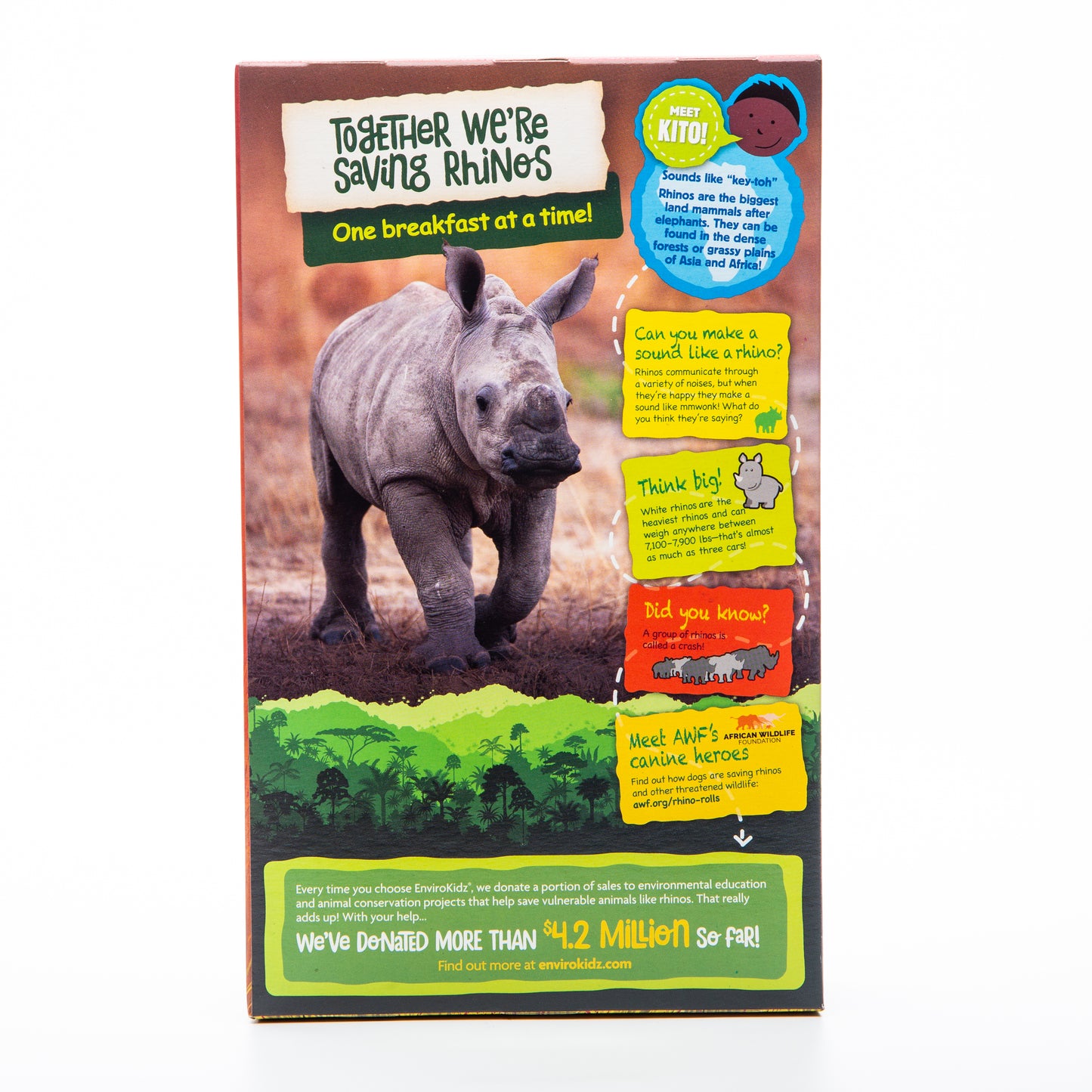 Nature's Path Envirokidz Organic Cinnamon Bun Rhino Rolls Cereal 269g